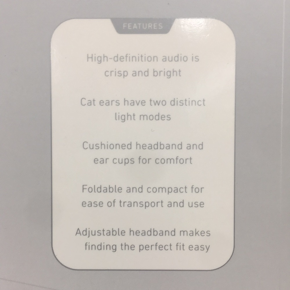 SHARPER IMAGE GLOWING CAT EAR HEADPHONES - Picture 4 of 5